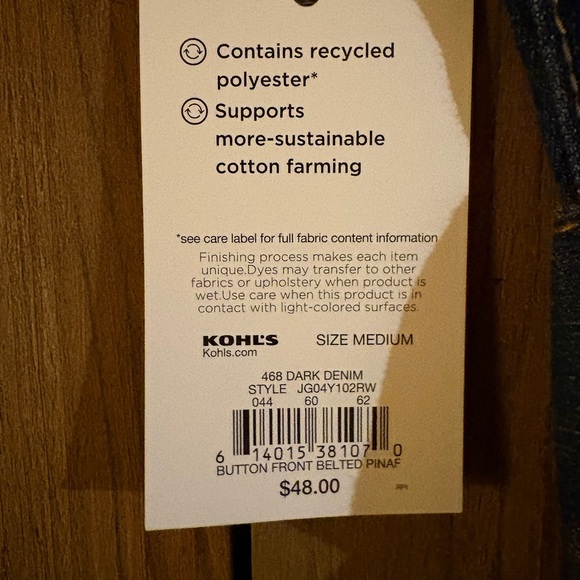 NWT SO Blue Denim Dress with Belt - Picture 5 of 6